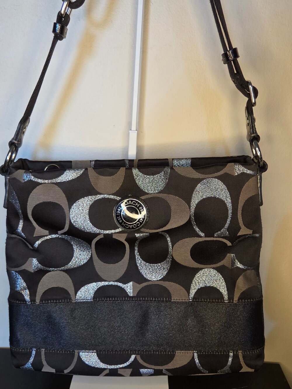 Coach Signature C Jacquard Canvas Crossbody Bag F20430